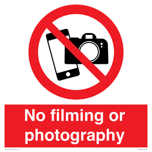 No filming or photography